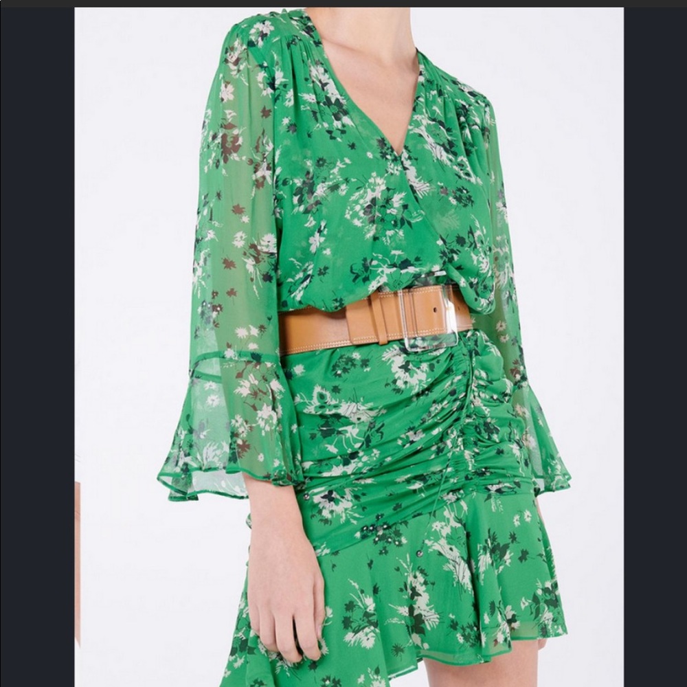 Veronica Beard green floral dress - Picture 3 of 7